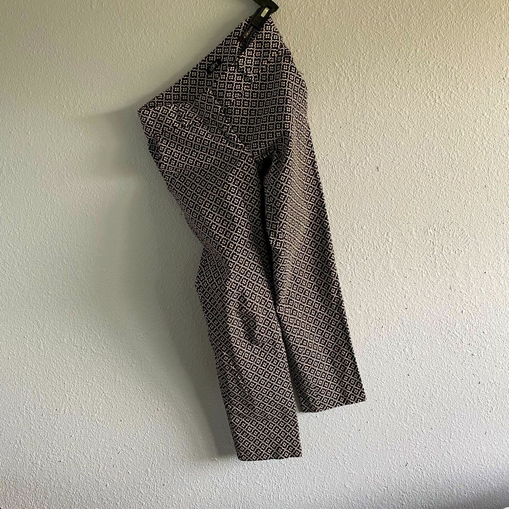 LOFT Julie Skinny Black & Cream Pants Size 0/2